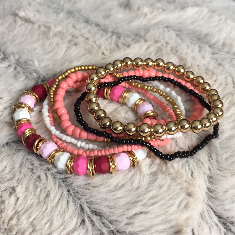 Coral Layered Bracelet